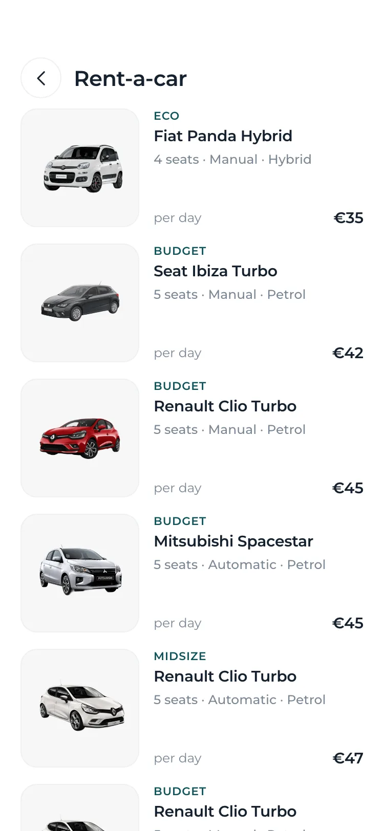 Rent a car