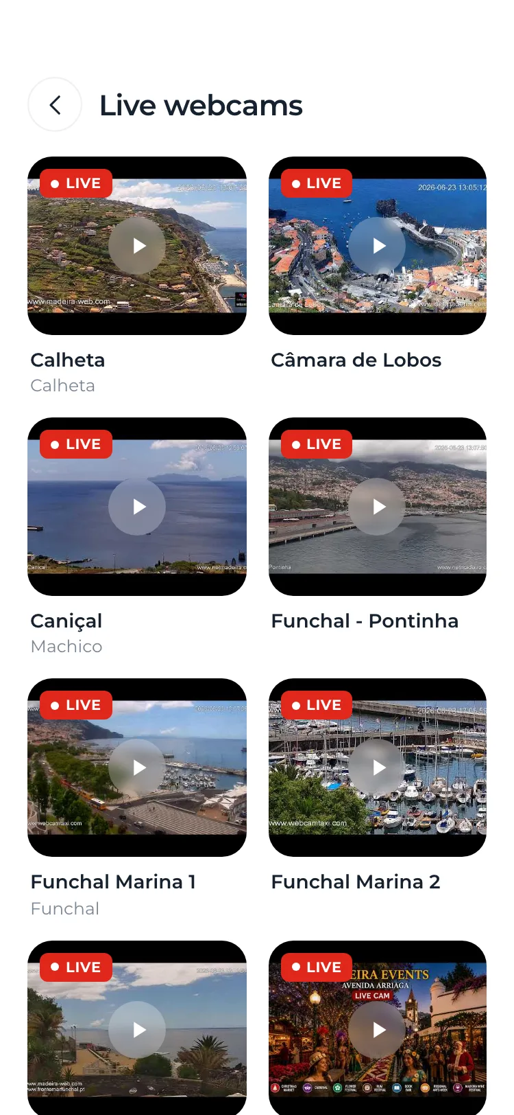 Live webcams