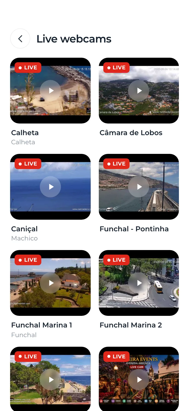 Live webcams