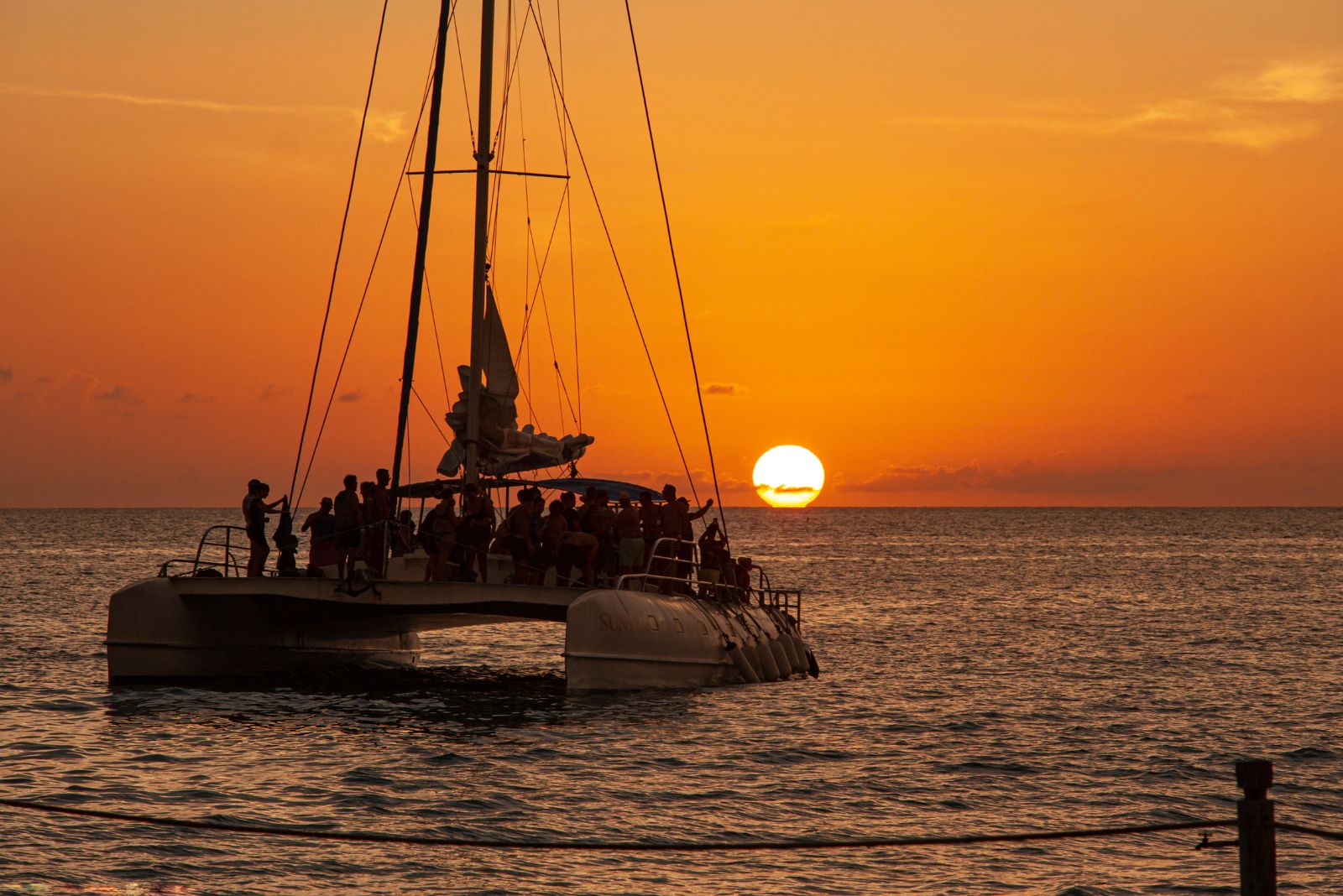 Sunset on a Catamaran Madeira