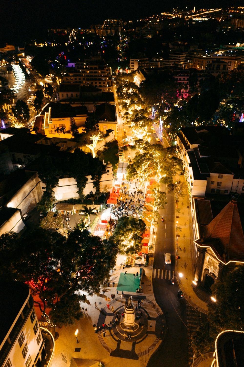 Placa Central Christmas lights Funchal