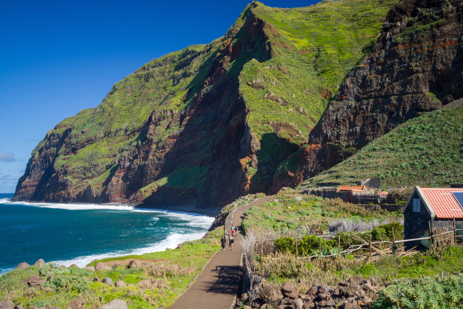 Achadas da Cruz coastal terraces Atlantic panoramic view