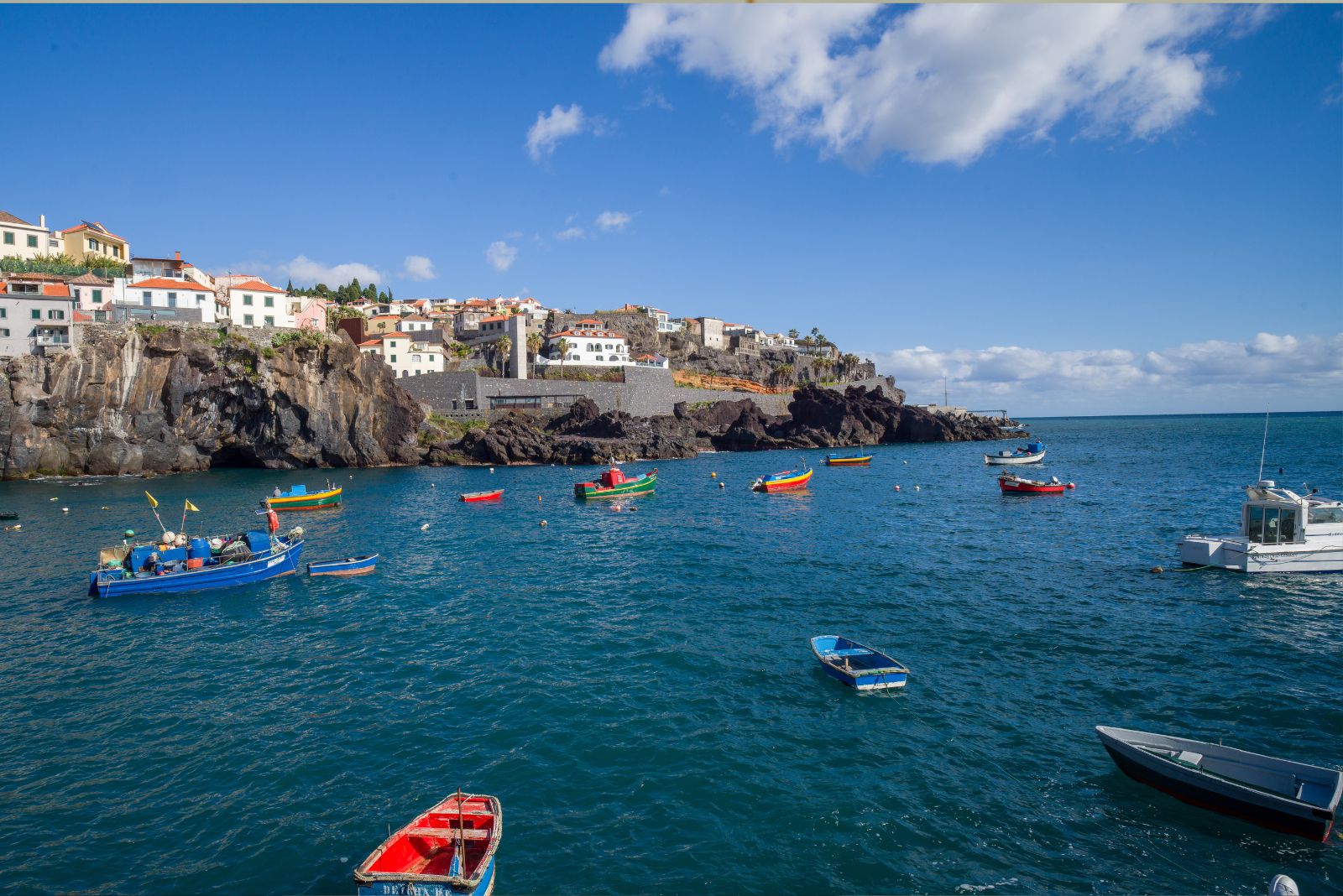 Câmara de Lobos fishing village Madeira colourful harbour