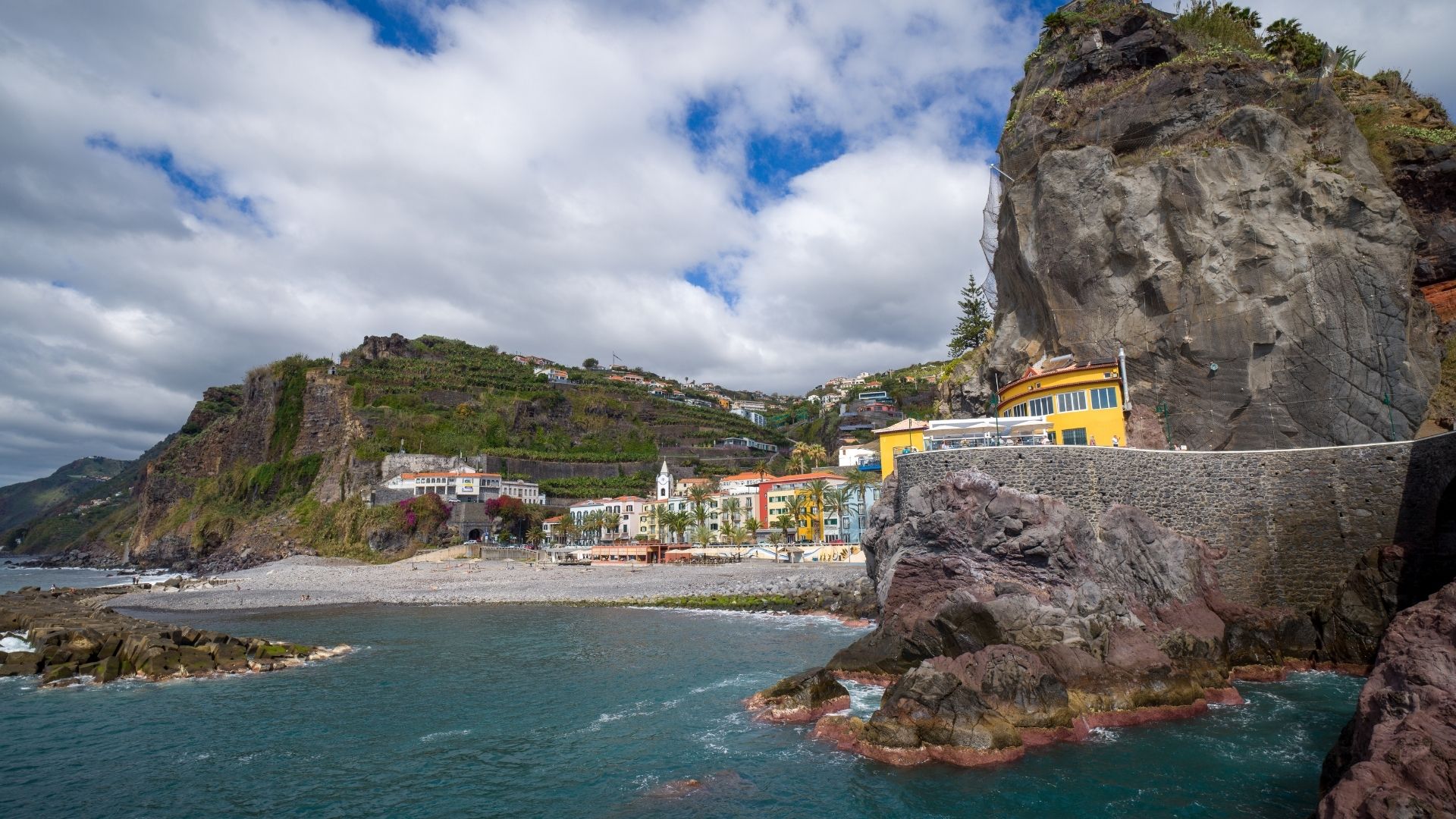 Ponta do Sol coastal village Madeira south coast with sunshine